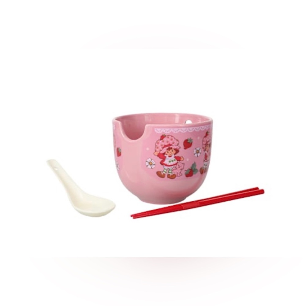 VINTAGE VIBES! Strawberry Shortcake Ramen Bowl Set - Picture 4 of 9